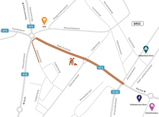 Rode Kruislaan fietspaden AWV Rode Kruislaan fietspaden AWV